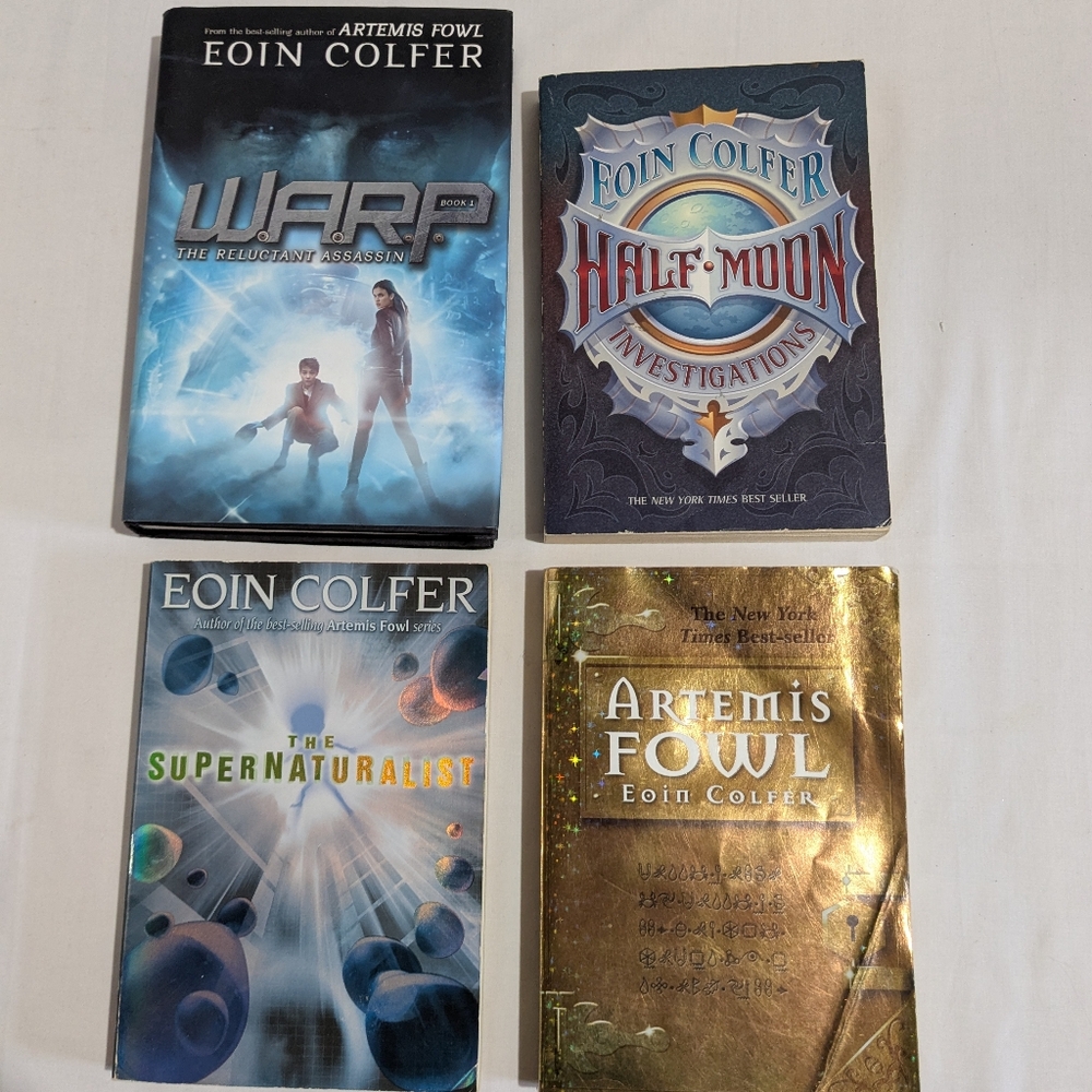 Artemis Fowl Books Lot Of 4 Warp Supernaturalist Half Moon  Eoin Colfer
